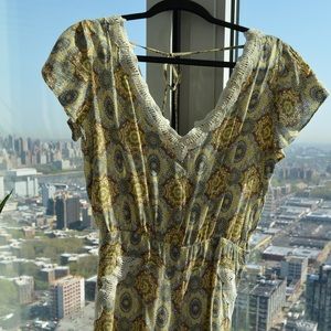 Indie boho romper/ jumpsuit with lace detail